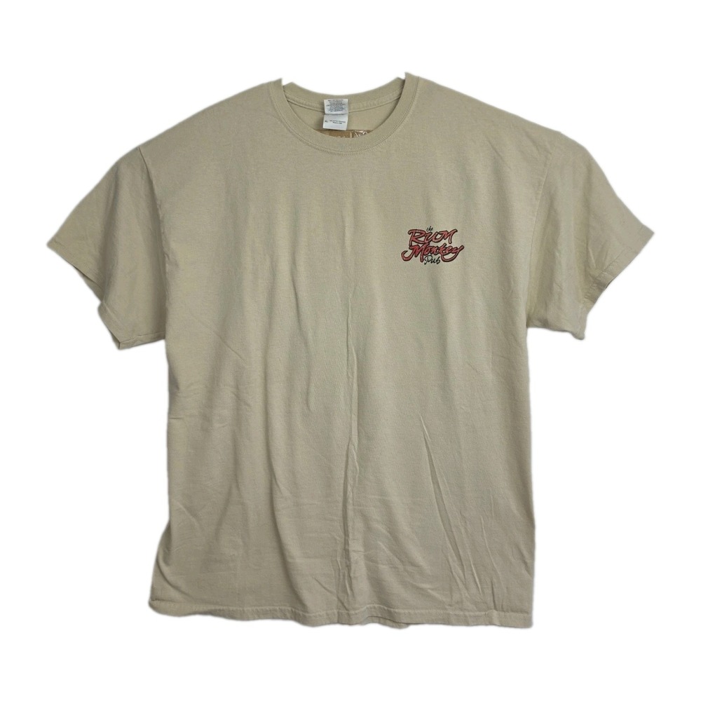 Gildan Heavy Cotton Rm Monkey Pub T-shirt Men's XL Brown Graphic Prints